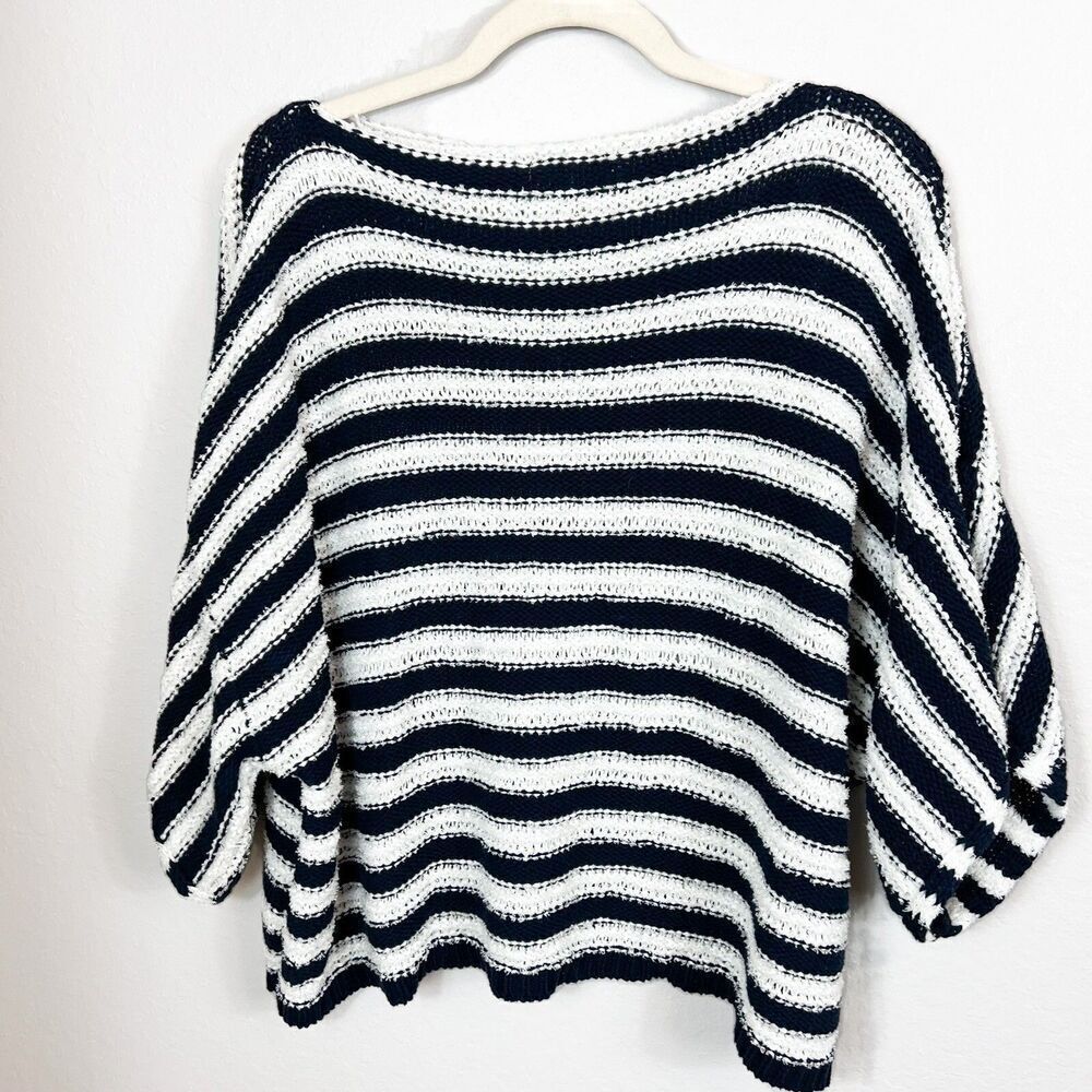 ANTHROPOLOGIE BY ANTHROPOLOGIE Blue & White Lita Striped Pullover Size XS/S - Picture 10 of 10